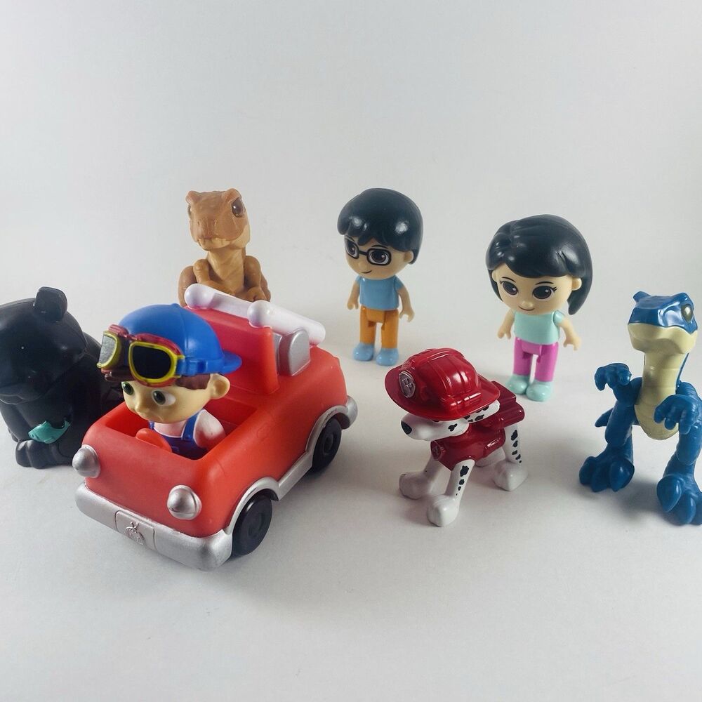 Lot of Mixed Mini Figures and Small Toys Boy Paw Patrol Little People Dinosaurs